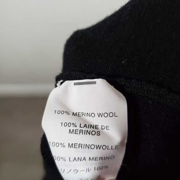 J Crew Womens Sweater Large Black Merino Wool Classic Preppy Minimalist Timeless - Picture 8 of 8
